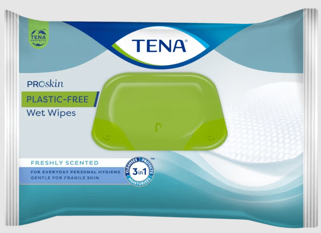 Tena Proskin Plastic-Free XL Wet Wipes Pack of 48