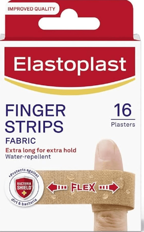 Elastoplast Finger Strips Flexible Fabric Pack of 16
