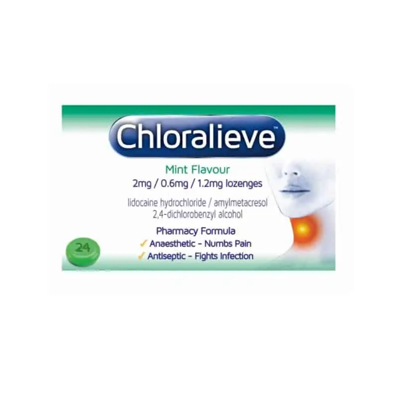 Chloralieve Mint Sore Throat Lozenges- 24