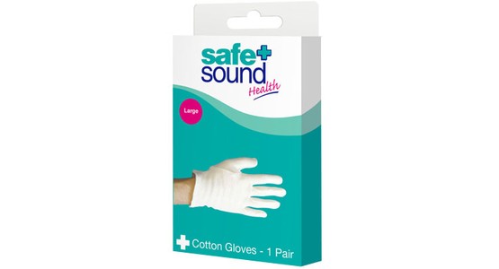 Safe & Sound Cotton Gloves Large 1 Pair