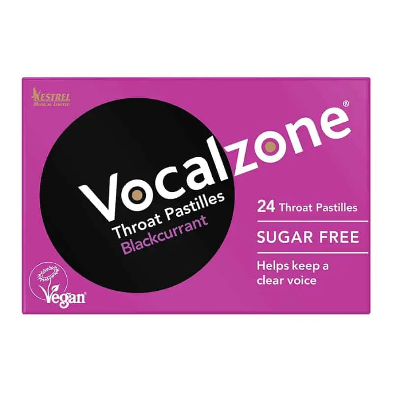 Vocalzone Sugar Free Pastilles Blackcurrant 24 Pastilles